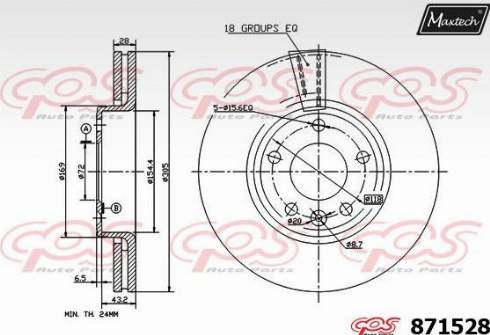 Maxtech 871528.0000 - Bremžu diski autodraugiem.lv