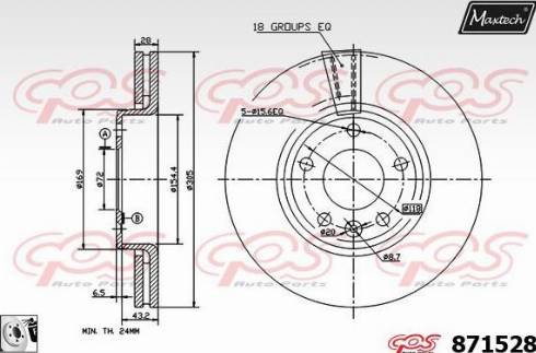 Maxtech 871528.0080 - Bremžu diski autodraugiem.lv