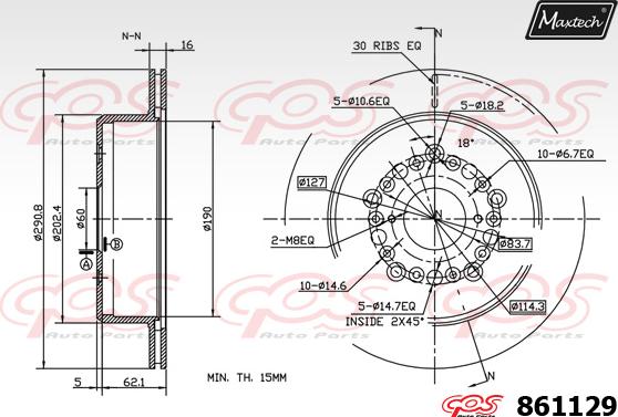 Maxtech 871528 - Bremžu diski autodraugiem.lv