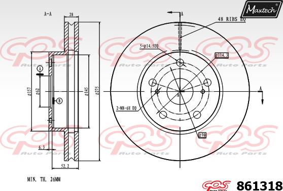 Maxtech 871040 - Bremžu diski autodraugiem.lv