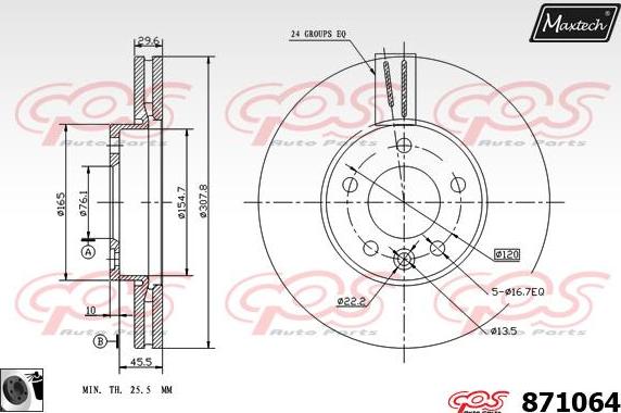 Maxtech 871056 - Bremžu diski autodraugiem.lv