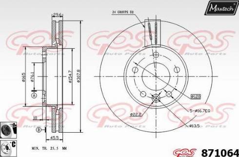 Maxtech 871064.6060 - Bremžu diski autodraugiem.lv