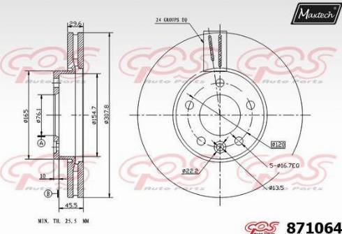 Maxtech 871064.0000 - Bremžu diski autodraugiem.lv