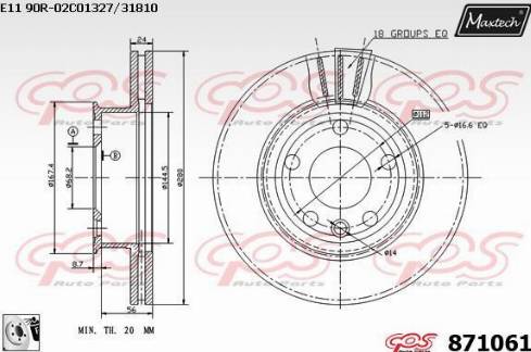 Maxtech 871061.0080 - Bremžu diski autodraugiem.lv