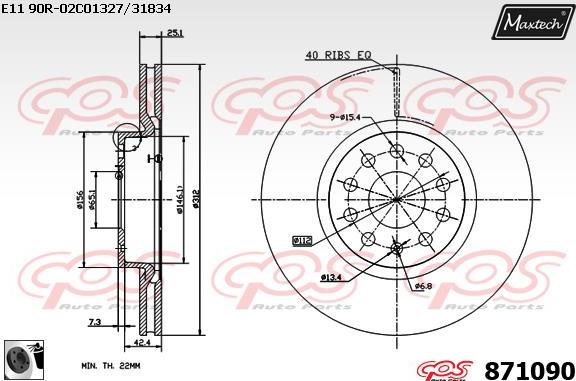 Maxtech 871068 - Bremžu diski autodraugiem.lv