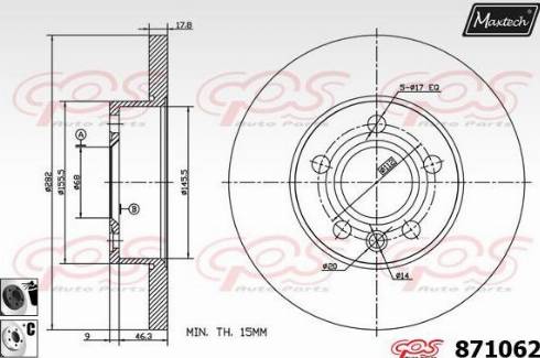 Maxtech 871062.6060 - Bremžu diski autodraugiem.lv