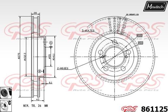 Maxtech 871062 - Bremžu diski autodraugiem.lv