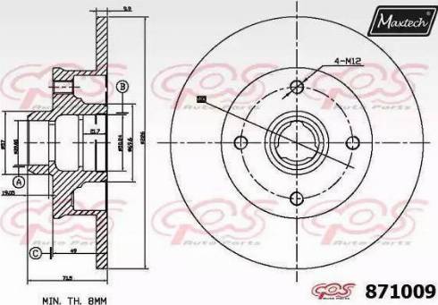 Maxtech 871009.6980 - Bremžu diski autodraugiem.lv