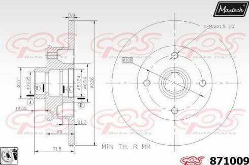 Maxtech 871009.0080 - Bremžu diski autodraugiem.lv