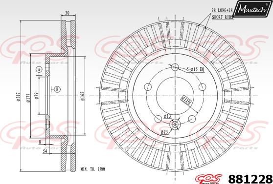 Maxtech 871007 - Bremžu diski autodraugiem.lv