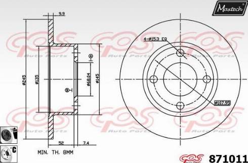 Maxtech 871011.6060 - Bremžu diski autodraugiem.lv