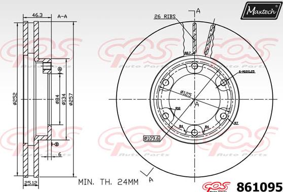 Maxtech 871085 - Bremžu diski autodraugiem.lv