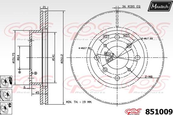 Maxtech 871034 - Bremžu diski autodraugiem.lv