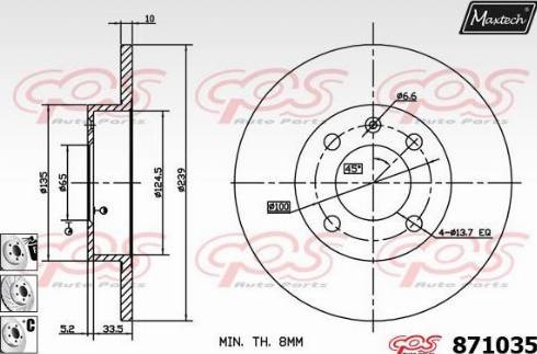 Maxtech 871035.6880 - Bremžu diski autodraugiem.lv