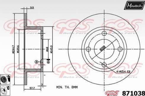 Maxtech 871038.6060 - Bremžu diski autodraugiem.lv