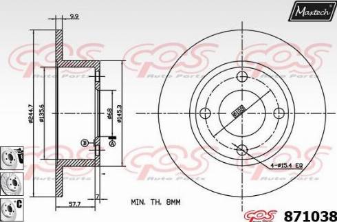 Maxtech 871038.6880 - Bremžu diski autodraugiem.lv