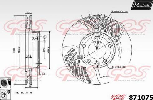 Maxtech 871075.6060 - Bremžu diski autodraugiem.lv