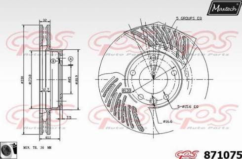 Maxtech 871075.0060 - Bremžu diski autodraugiem.lv