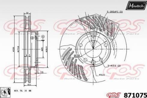 Maxtech 871075.0080 - Bremžu diski autodraugiem.lv