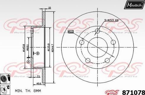 Maxtech 871078.6060 - Bremžu diski autodraugiem.lv