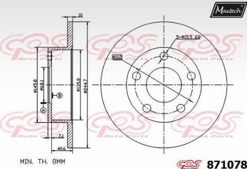 Maxtech 871078.0000 - Bremžu diski autodraugiem.lv