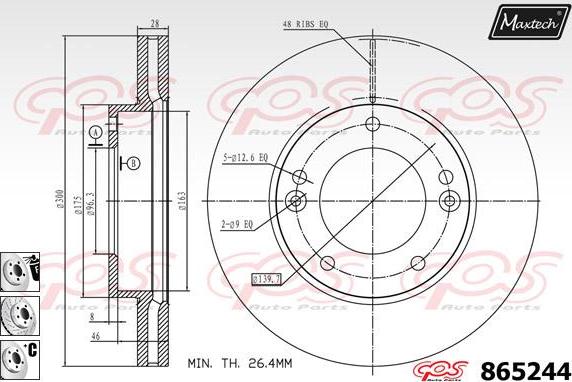 Maxtech 871078 - Bremžu diski autodraugiem.lv