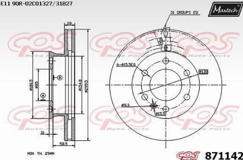 Maxtech 871142.0000 - Bremžu diski autodraugiem.lv