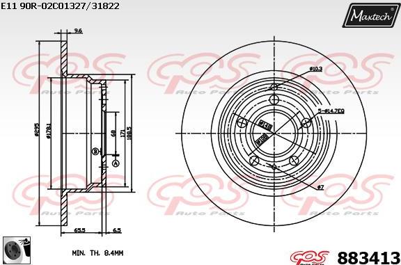 Maxtech 871142 - Bremžu diski autodraugiem.lv