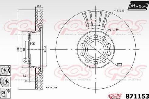 Maxtech 871153.6880 - Bremžu diski autodraugiem.lv