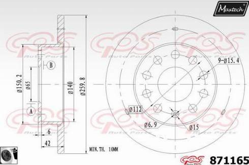 Maxtech 871165.0060 - Bremžu diski autodraugiem.lv