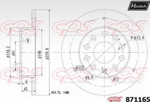 Maxtech 871165.0000 - Bremžu diski autodraugiem.lv