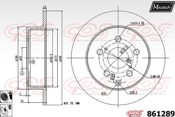 Maxtech 871165 - Bremžu diski autodraugiem.lv