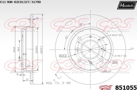 Maxtech 871166 - Bremžu diski autodraugiem.lv