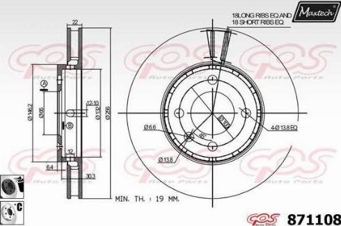 Maxtech 871108.6060 - Bremžu diski autodraugiem.lv