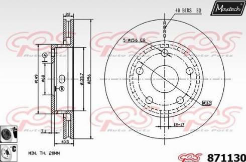 Maxtech 871130.6060 - Bremžu diski autodraugiem.lv