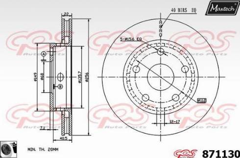 Maxtech 871130.0060 - Bremžu diski autodraugiem.lv