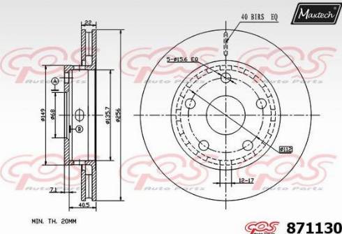 Maxtech 871130.0000 - Bremžu diski autodraugiem.lv