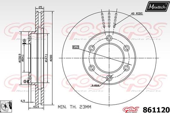 Maxtech 878207 - Bremžu trumulis autodraugiem.lv