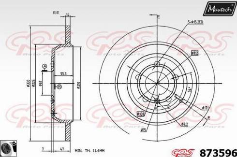 Maxtech 873596.0060 - Bremžu diski autodraugiem.lv