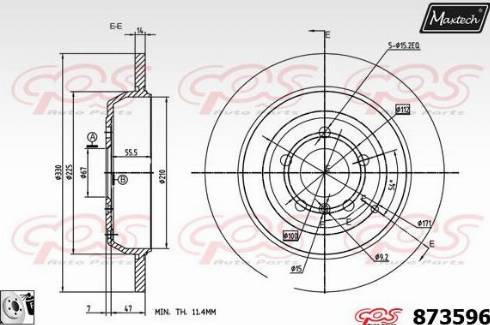 Maxtech 873596.0080 - Bremžu diski autodraugiem.lv