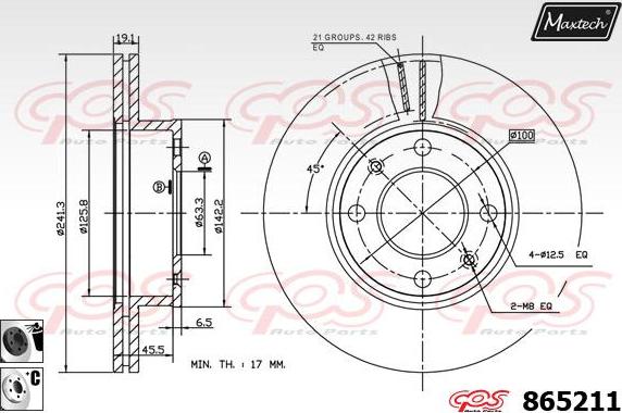 Maxtech 873596 - Bremžu diski autodraugiem.lv