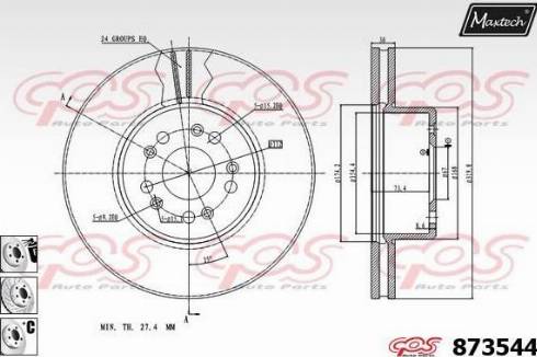 Maxtech 873544.6980 - Bremžu diski autodraugiem.lv