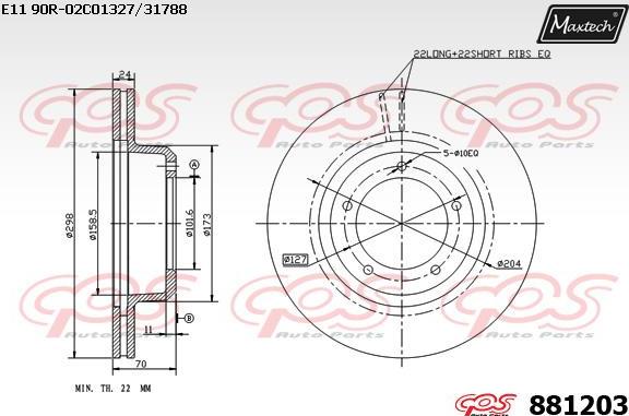 Maxtech 873541 - Bremžu diski autodraugiem.lv