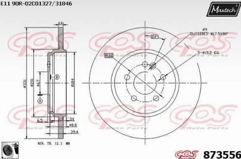 Maxtech 873556.0060 - Bremžu diski autodraugiem.lv