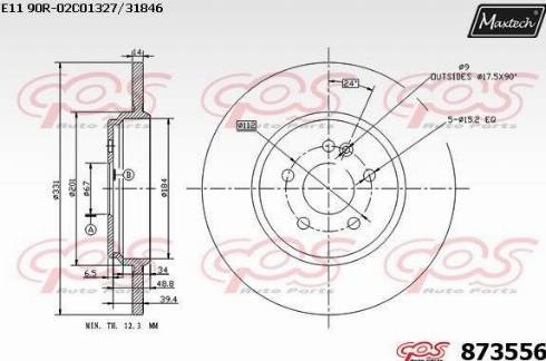 Maxtech 873556.0000 - Bremžu diski autodraugiem.lv