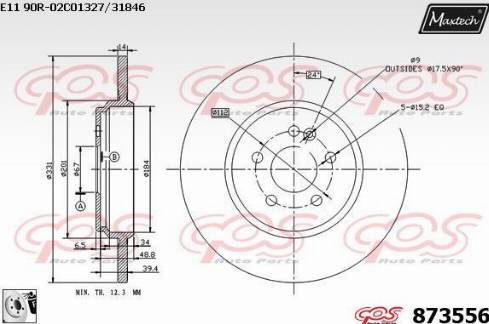 Maxtech 873556.0080 - Bremžu diski autodraugiem.lv