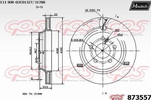 Maxtech 873557.0000 - Bremžu diski autodraugiem.lv