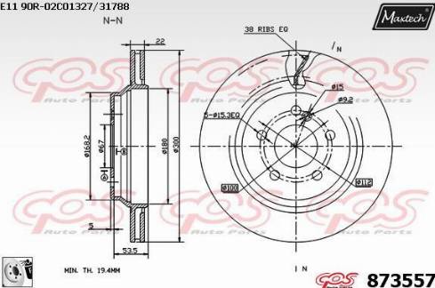 Maxtech 873557.0080 - Bremžu diski autodraugiem.lv