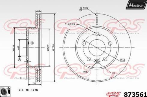 Maxtech 873561.0060 - Bremžu diski autodraugiem.lv