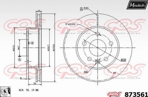 Maxtech 873561.0080 - Bremžu diski autodraugiem.lv